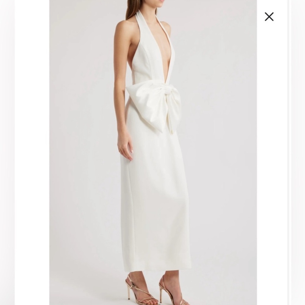 Sonya Moda Annique Bow Plunge Cocktail Dress
